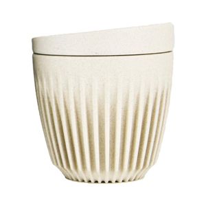 Huskee Cup Reusable Coffee Cup With Lid 228ml Single Natural Eco Friendly Reusable Cup