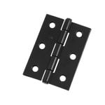 Lane 70mm Black Matte Fixed Pin Butt Hinge - 2 Pack