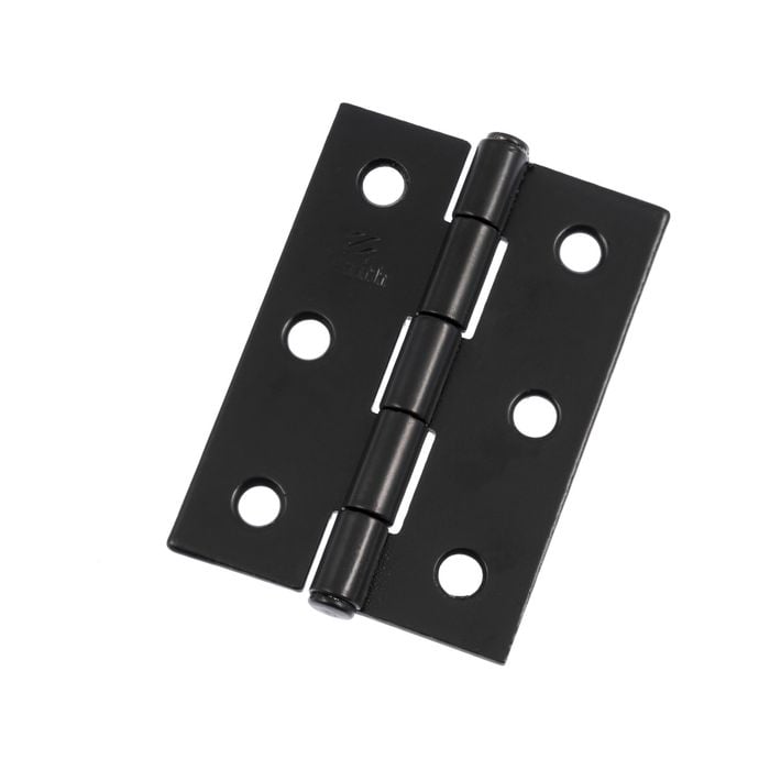 Lane 70mm Black Matte Fixed Pin Butt Hinge - 2 Pack