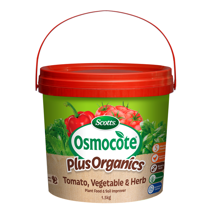 Scotts Osmocote Plus Organics 1.5kg Tomato, Vegetable Herb And Plant Food & Soil Improver