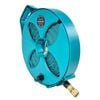12.5m Flat Out Drink Water Hose On Narrow Multi-reel & Pu Liner Caravan - Teal