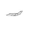 Ignite Laser Honda HA-420 HondaJet 2 Elite - Light Business Jet Silhouette Metal Wall Art Coated Black 47 inch - 120 cm