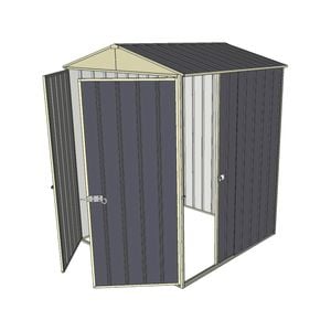 Build-a-Shed 1.5 x 1.5 x 2.3m Gable Single Sliding Side Door Shed - Grey