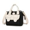 Anysort Mommy Diaper Bag Black Backpack Big Capacity Handbag Stroller For Moms Detachable Strap Maternity Shoulder Bag
