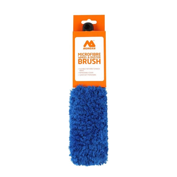 Morgan Black Handle with Blue Microfibre Wheel & Duster Brush