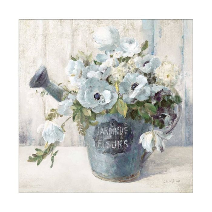 Artey | Garden Blooms II Blue - Stretched Canvas - Stretched Canvas - 64 x 64cm