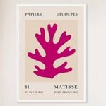 Galrie Papiers Découpés H. Matisse Art Print Pink Foliage (1955), White Frame, 50 x 70cm (20 x 28inch)