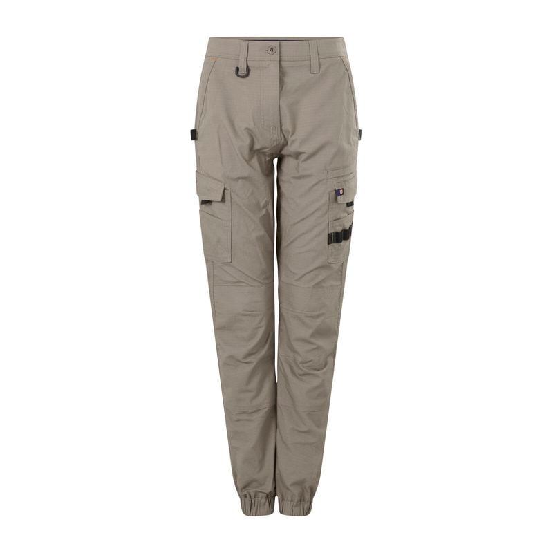 Size 18 Khaki Womens Cuffed Cargo Ripstop Pant
