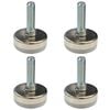 Richmond 25mm x M6 Steel Fixed Levelling Foot - 4 Pack - 25mm 6mm