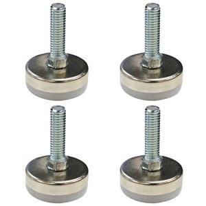 Richmond 25mm x M6 Steel Fixed Levelling Foot - 4 Pack - 25mm 6mm