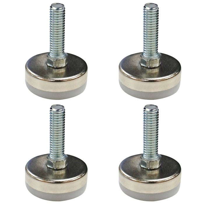 Richmond 25mm x M6 Steel Fixed Levelling Foot - 4 Pack - 25mm 6mm
