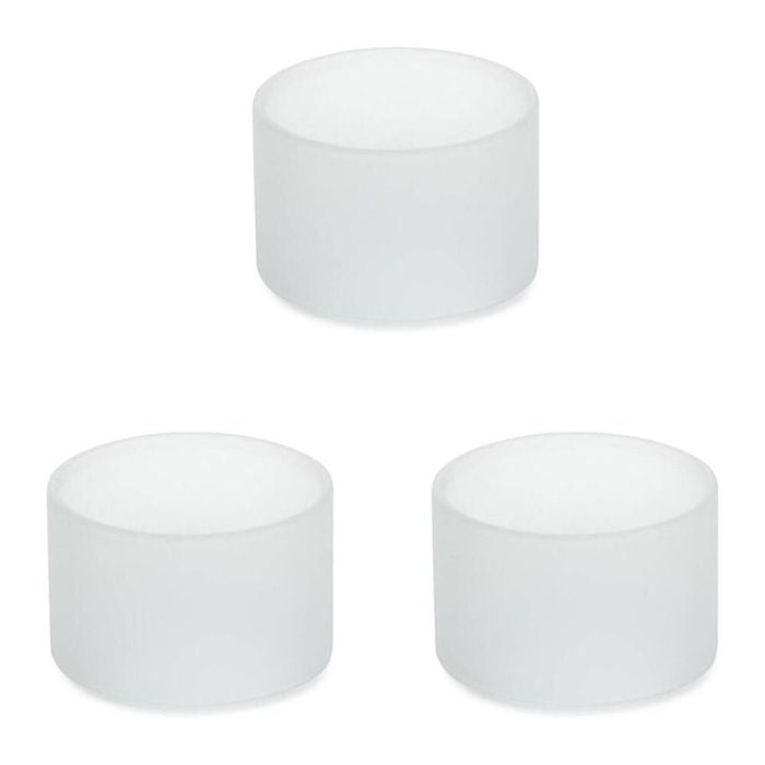 3PK Blomus Tealight/Candle Holder Replacement Glass 65040/-41 Round Decor White