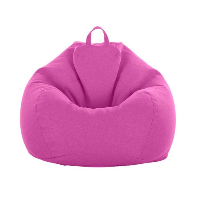 Catzon Bean Bag Chair Cover (No Filler) Linen Washable-RoseRed(3XL)