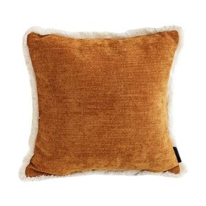 SOGA Sunset Orange Chenille Tassel Throw Pillow 45cm