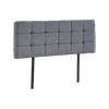 Linen Fabric Double Bed Deluxe Headboard Bedhead - Grey