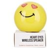 Carter Emoticon Audio Portable Wireless USB Bluetooth Speaker Heart Eyes Yellow