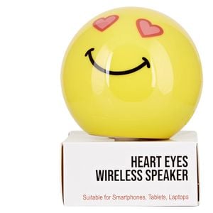 Carter Emoticon Audio Portable Wireless USB Bluetooth Speaker Heart Eyes Yellow