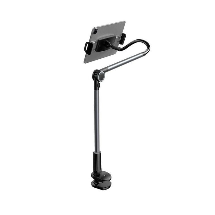 Baseus 360° Flexible Clip Mount – Phone Stand, Bed Bracket, Clamp Holder, Dark Grey