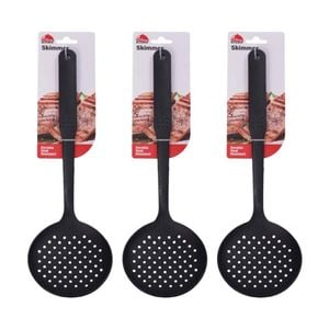 3PK Culinary Kitchen Nylon Skimmer W/ Hanging Hole Cooking Utensil Black