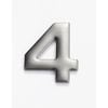 Sandleford Numeral "4" 50mm Self Adhesive Stainless Steel
