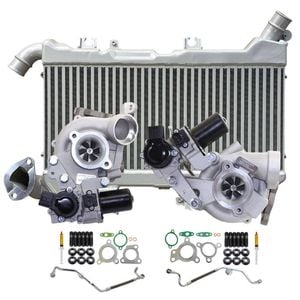 Upgrade Billet Turbo+48mm Intercooler+genuine Oil Feed Pipe For Toyota Land Cruiser Vdj200 200 Series 1vd-ftv V8 4.5l