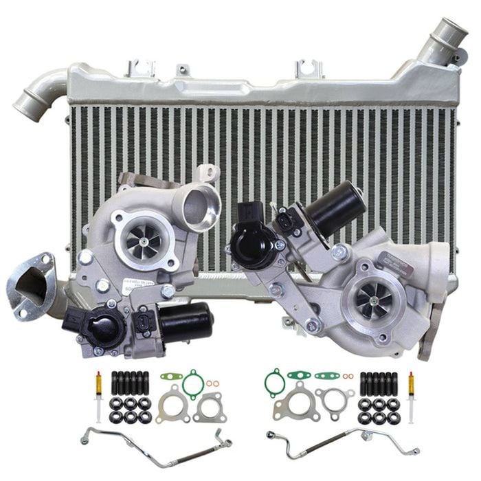 Upgrade Billet Turbo+48mm Intercooler+genuine Oil Feed Pipe For Toyota Land Cruiser Vdj200 200 Series 1vd-ftv V8 4.5l