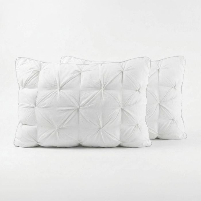 Royal Comfort 800gsm Luxury Hotel Pillow 2 Pack Microfibre 50x90cm White White Extra Large