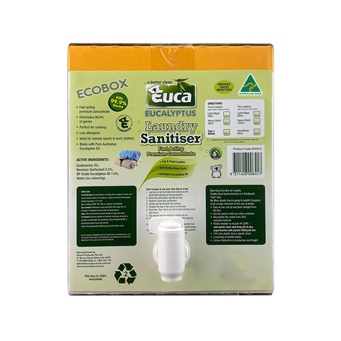 Euca 12lt Laundry Sanitiser Liquid Eucalyptus Cask