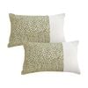SOGA 2X 35cm Modern Two-Tone Textured Block Design Throw Pillow