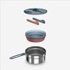 Decathlon - Quechua Camping Cooking Set In Stainless Steel - 2-people, 10 Pieces. - One Size
