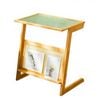 Catzon Rattan Nightstand with Storage Rack End Table-Wood