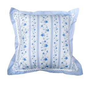 Belmondo 225TC Ashby Rose Blue Square Cushion 40 x 40 cm