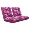 SOGA 2X Pink Floor Recliner Sofa Chair Magenta