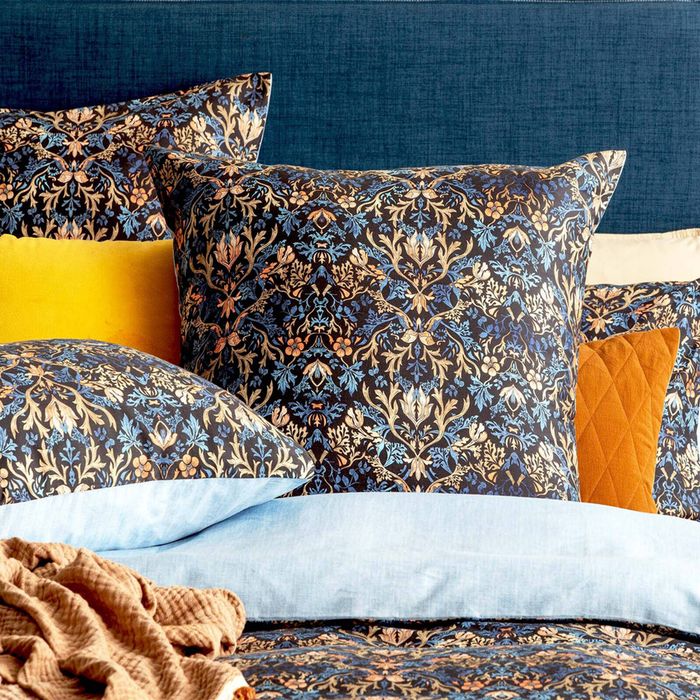 Renee Taylor 300TC Cotton 65x65cm Case Reversible European Pillowcase Blackthorn