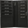 Pierre Cardin Leather Passport Holder Travel Wallet W/ Rfid Protection Black