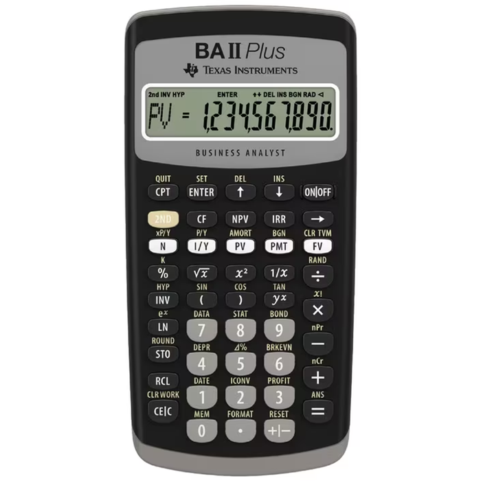 TI BA II Plus Financial Calculator