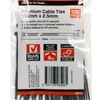 Crescent 100 x 2.5mm Black Cable Ties - 100 Pack