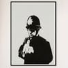 Galrie Banksy Rude Copper Artwork Print Iconic Urban Art from 2002, Black Frame, A3 30 x 42cm (12 x 16inch)