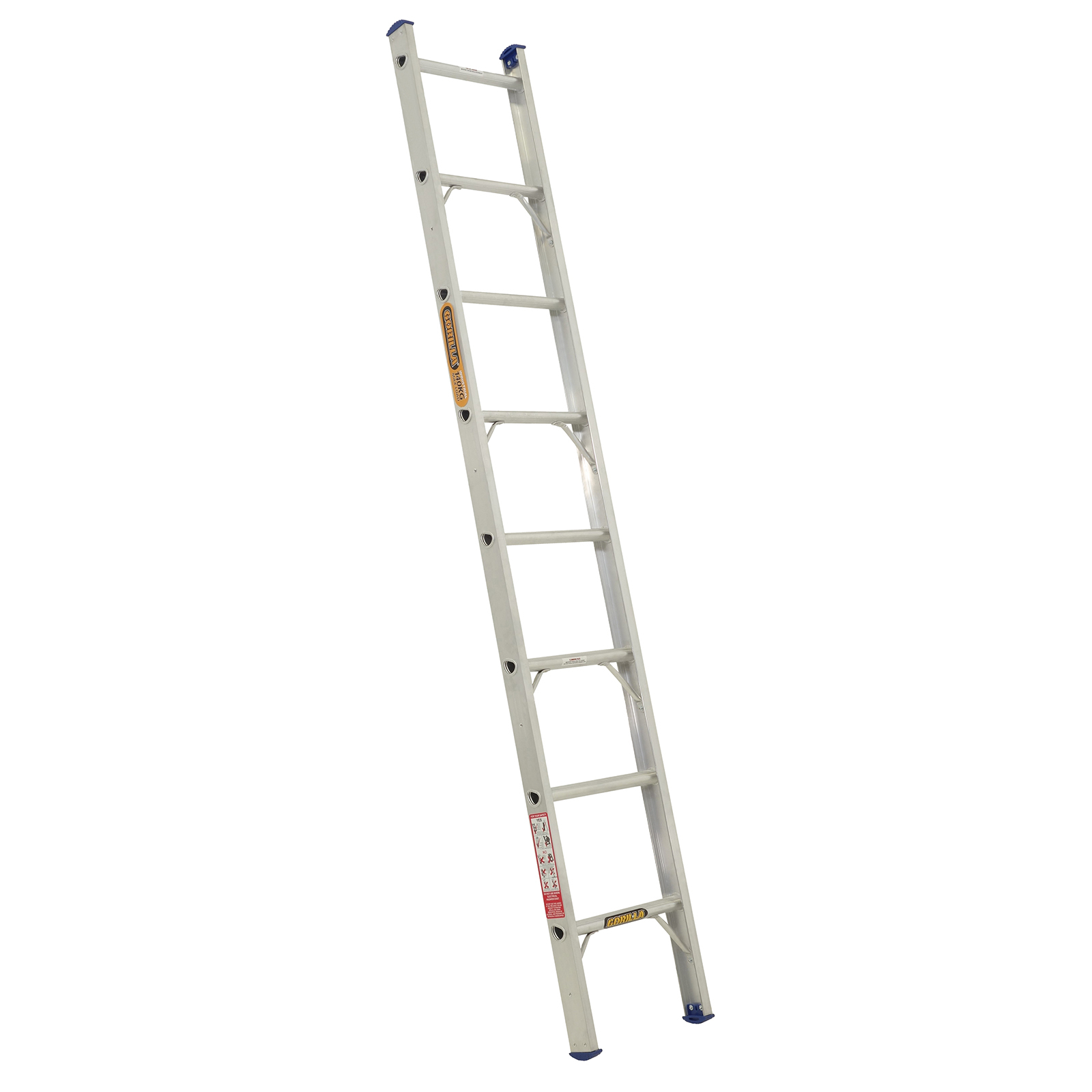 Gorilla Single Builders Ladder Industrial 140kg 2.4m SBL008-I