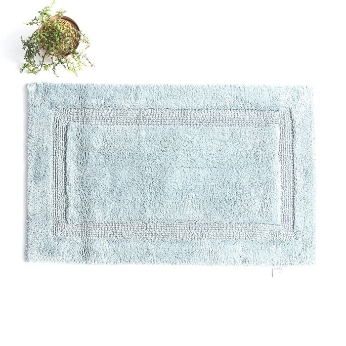 Renee Taylor Soho 80cm Cotton Bath Mat Reversible Silver