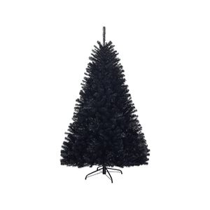 Costway 1.8M Black Artificial Christmas Tree Xmas Pine Tree w/1036 Branch Tips