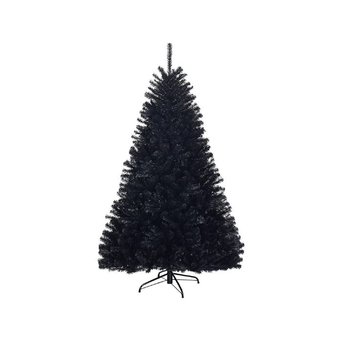 Costway 1.8M Black Artificial Christmas Tree Xmas Pine Tree w/1036 Branch Tips