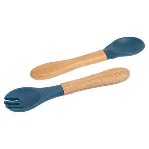 Tiny Dining Bamboo Baby Weaning Fork & Spoon Set