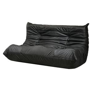 Levede Caterpillar Lazy Sofa 2-Seater Floor Lounge Black