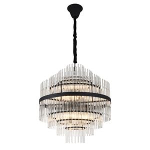 Vencha Chloe Crystal Pendant Light - Black