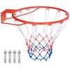 Costway 45CM Basketball Goal Rim Replacement Wall Mounted Hoop Orange