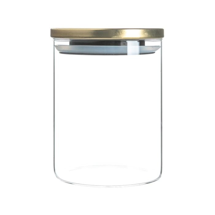 Argon Tableware Glass Storage Jar with Metal Lid - Silicone Seal - 750ml
