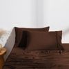 Dreamaker Superfine Washed Microfibre Standard Pillowcase Twin Pack - Chocolate