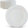 600pcs Disposable Sugarcane Asse Round Plates 26cm Bulk
