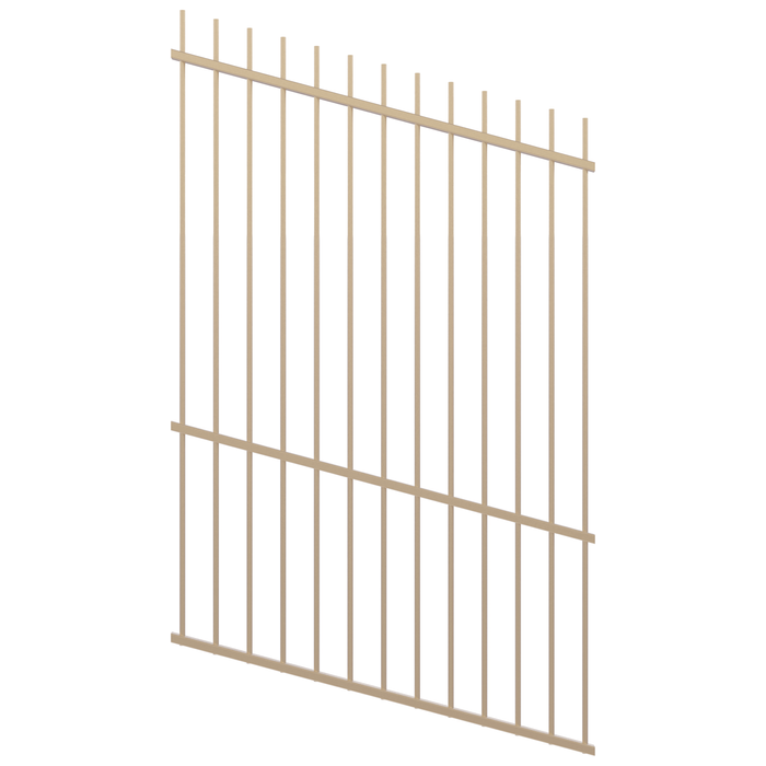 ProtectorAl 0350-1200mm x 1800mm Primrose Picket Top Pool Fence Panel Raked Up to 15º